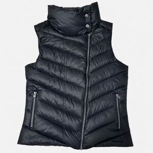 Patagonia Black Quilted Asymmetrical Down Vest